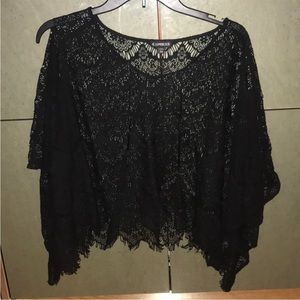 Black lace express shirt
